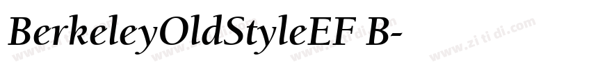BerkeleyOldStyleEF B字体转换